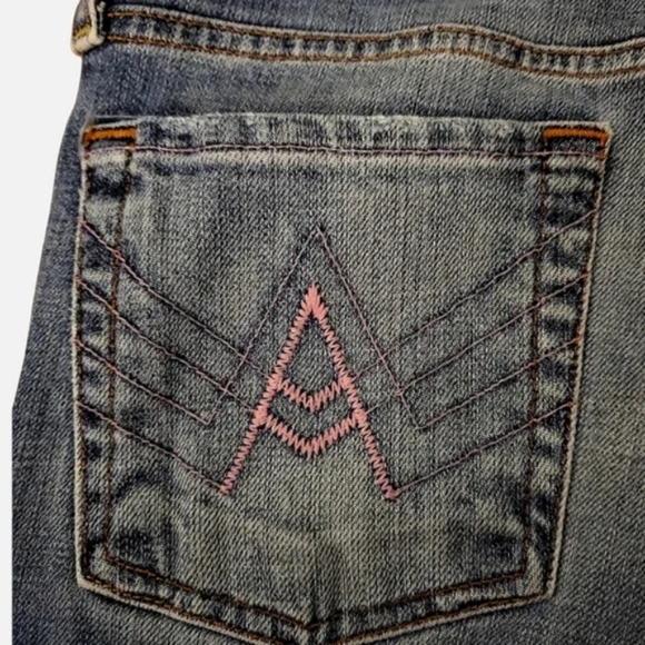 7 For All Mankind Jeans "A" Pocket Bootcut Low-Rise Medium Wash sz 28 - Picture 12 of 14